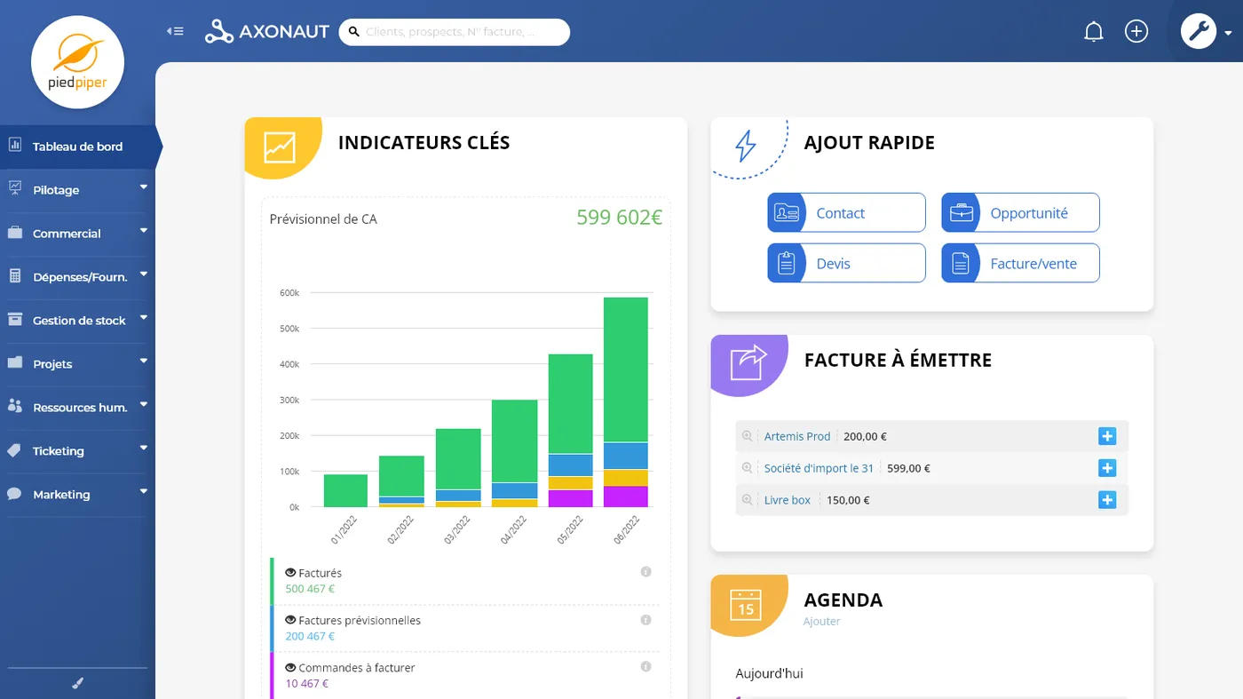 Interface Axonaut